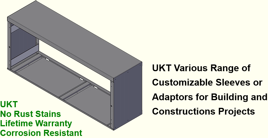 UKT Various Range of Customizable Sleeves or Adaptors for Building and Constructions Projects